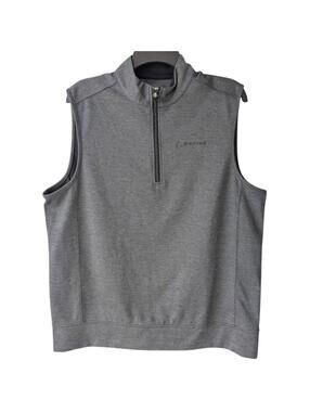 Boeing Vansport Cypress Medium Gray Sleeveless 1/4-Zip Performance Vest Athletic
